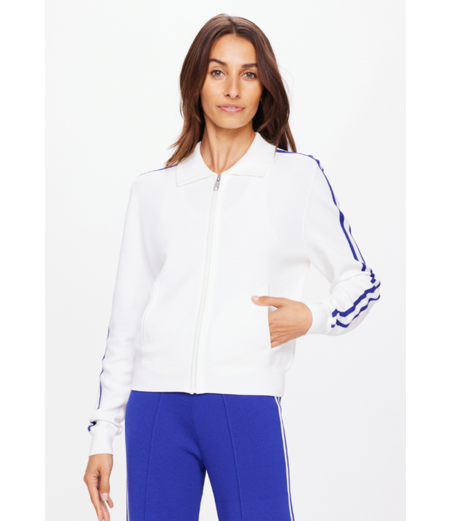 Carnaby Pari Zip Knit Jacket- White