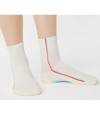 Women's Race Ankle Grip Sock- White