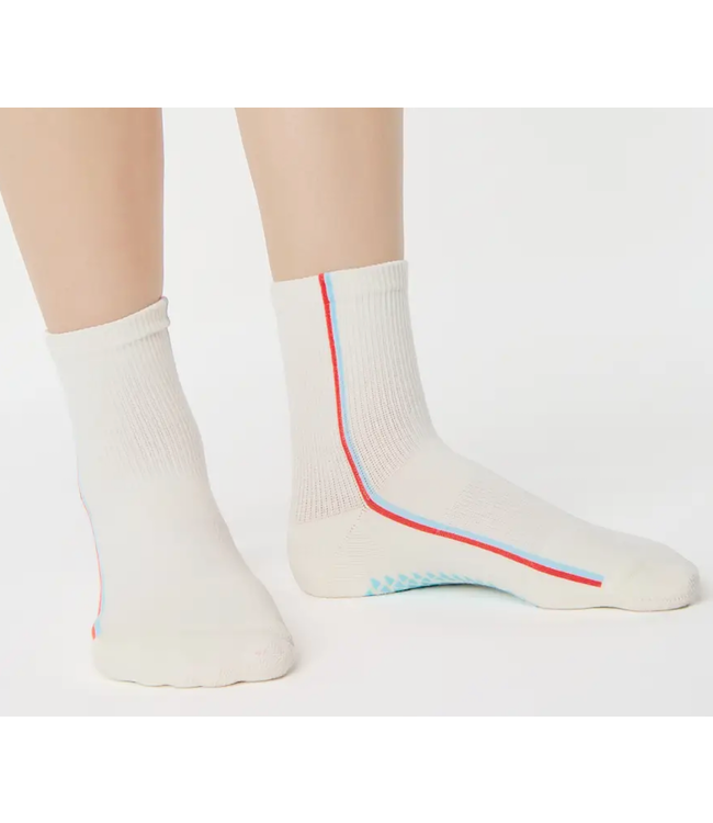 Women's Race Ankle Grip Sock- White