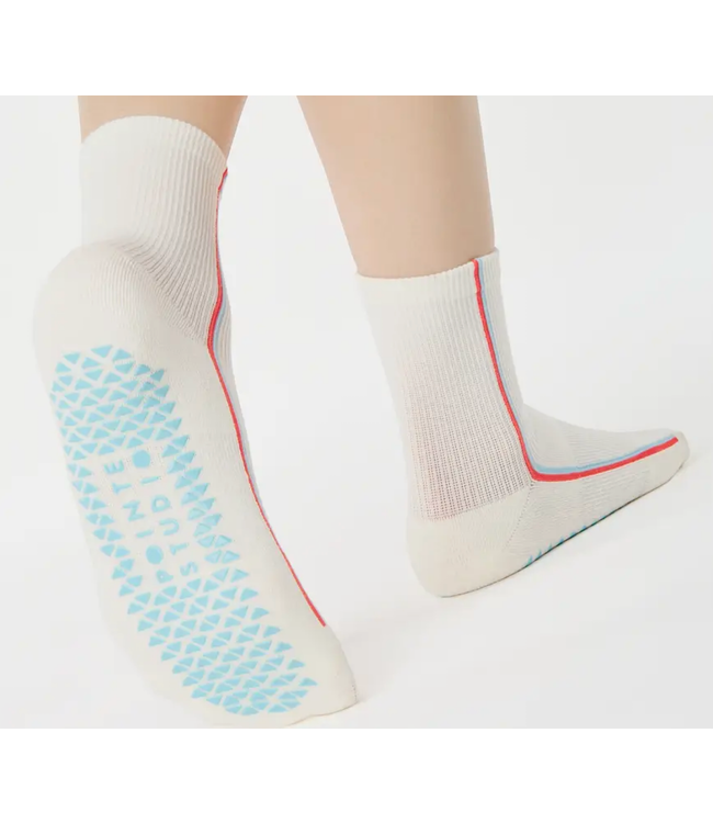 Women's Race Ankle Grip Sock- White
