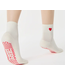 Women's Heart Ankle Grip Sock- White