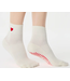 Women's Heart Ankle Grip Sock- White