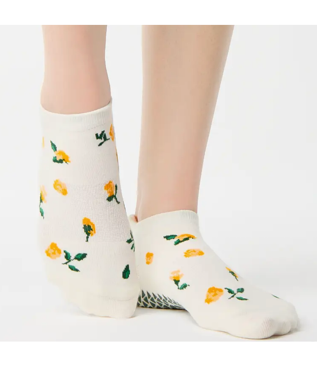 Women's Betsy Full Foot Grip Sock- Ivory