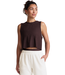 Featherweight Minimal Cropped Tank- Dark Chocolate Heather