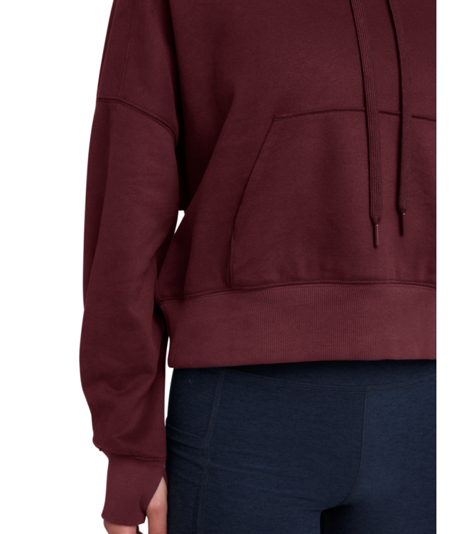 Luxefleece Cropped Hoodie- Dark Cherry