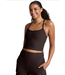 Spacedye Slim Racerback Cropped Tank- Dark Chocolate Heather