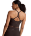 Spacedye Slim Racerback Cropped Tank- Dark Chocolate Heather