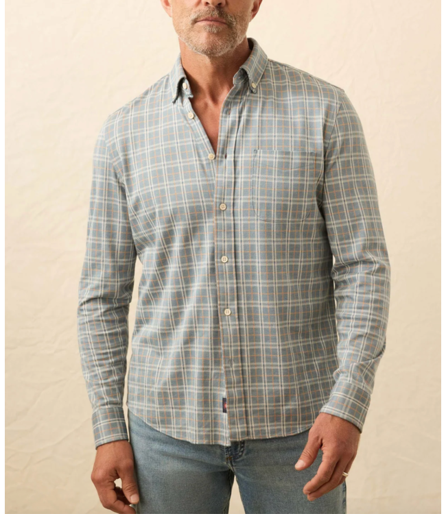 Coastline Knit Shirt- Autumn Storm Plaid