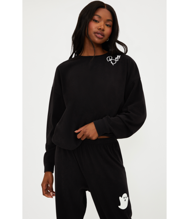 Devyn Oversized Sweatshirt- Boo Black