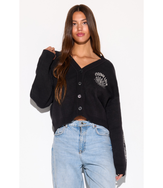 Cosmic Love Delaney Cardigan- Black