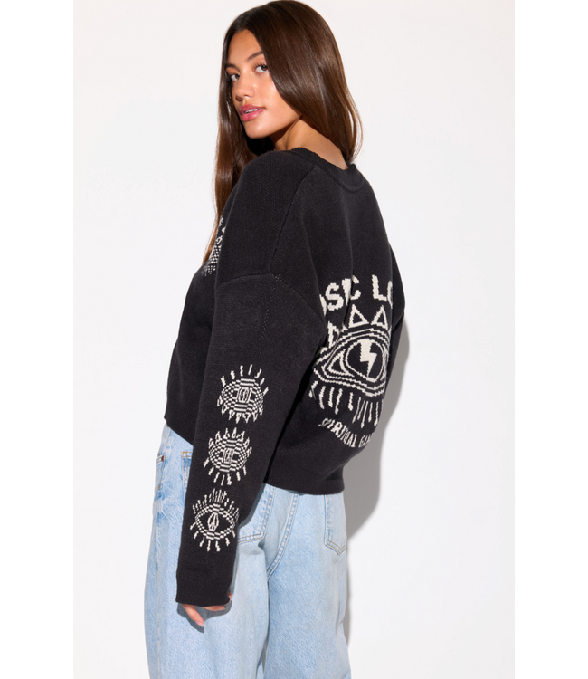 Cosmic Love Delaney Cardigan- Black