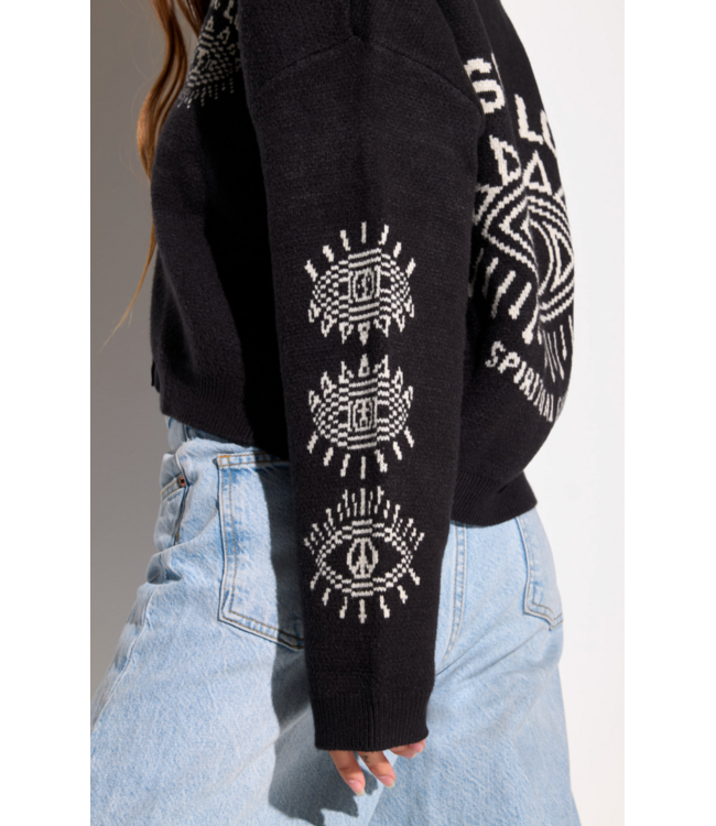 Cosmic Love Delaney Cardigan- Black