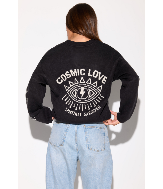 Cosmic Love Delaney Cardigan- Black