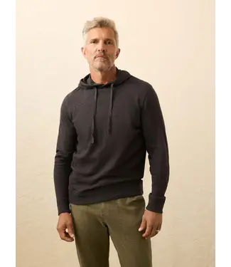 Faherty Brand Sunwashed Slub Hoodie- Ridge Black