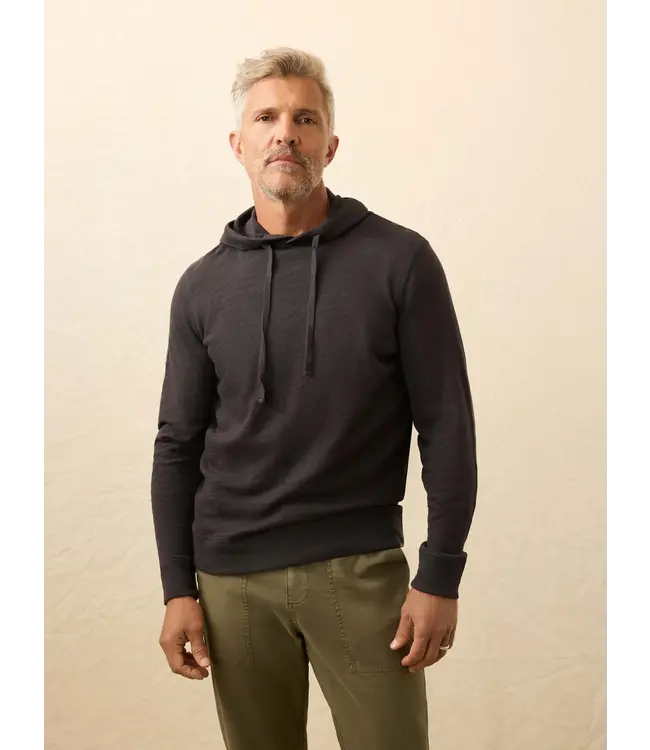 Sunwashed Slub Hoodie- Ridge Black