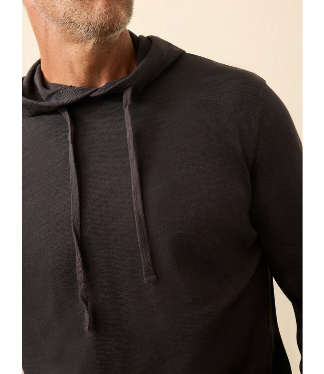 Sunwashed Slub Hoodie- Ridge Black