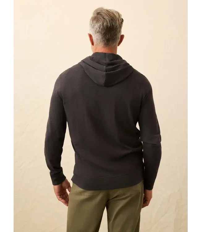 Sunwashed Slub Hoodie- Ridge Black