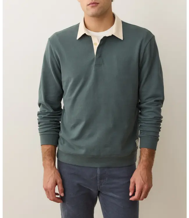 Sueded Rugby Polo- Balsam Green