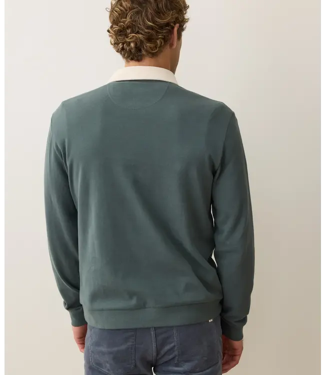 Sueded Rugby Polo- Balsam Green