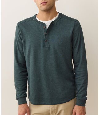 Marine Layer Pacifica Stretch Henley- Green Gables