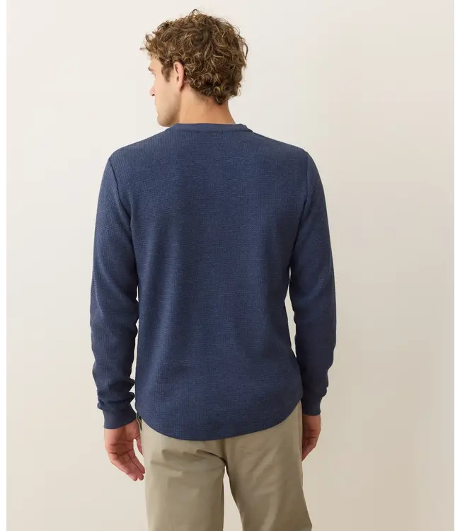 Waffle Henley- Blue