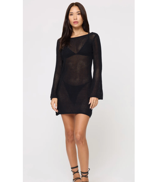 LSpace Cleo Cover Up Dress- Black