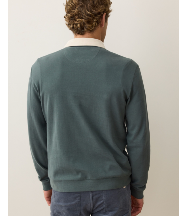 Sueded Rugby Polo- Balsam Green