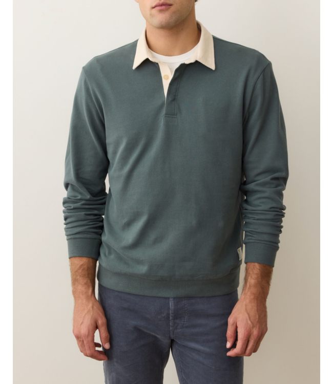 Sueded Rugby Polo- Balsam Green