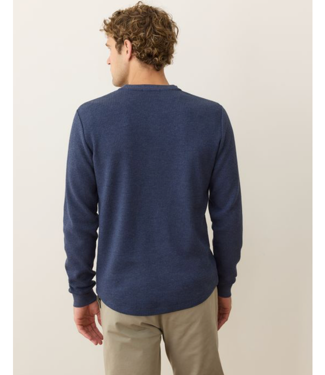 Waffle Henley- Blue