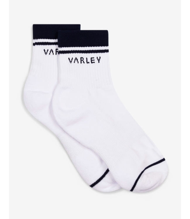 Lenni Half Crew Sock- White/Blue Nights
