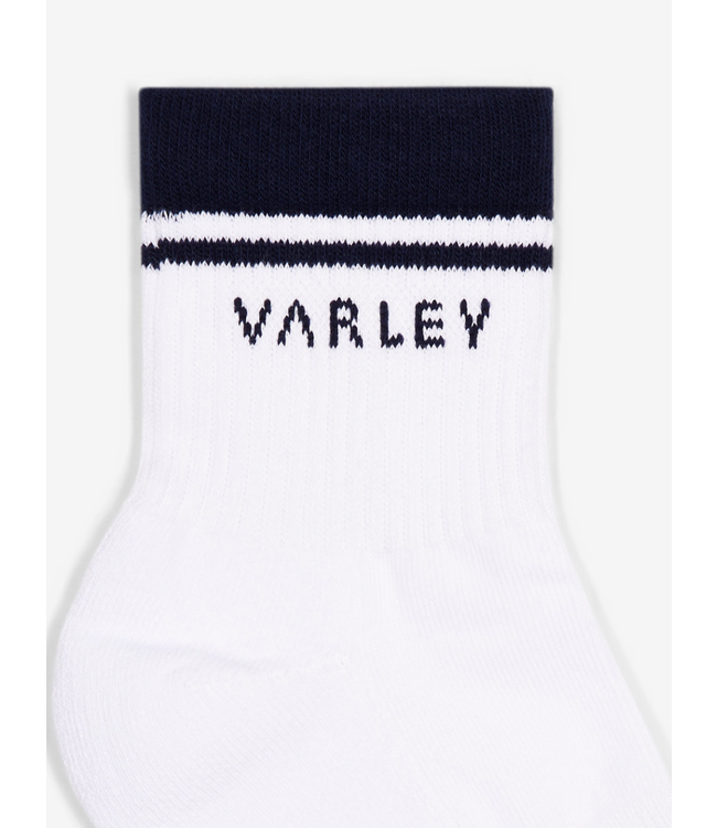Lenni Half Crew Sock- White/Blue Nights
