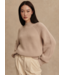 Martina High Neck Rib Knit- Cement