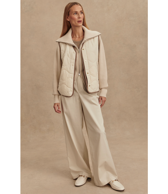 Lori Reversible Gilet- Ash Taupe/Birch