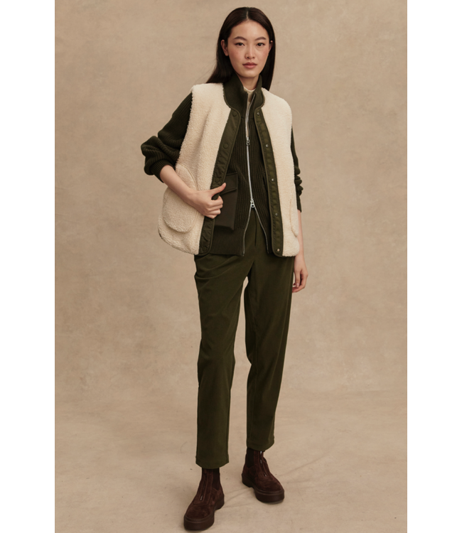 Audrea Reversible Gilet- Sandshell / Forest Night