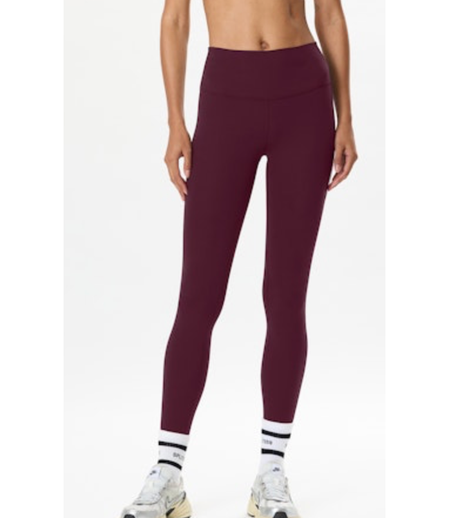 Clare High Waist Rigor 7/8- Dark Cherry/Creme