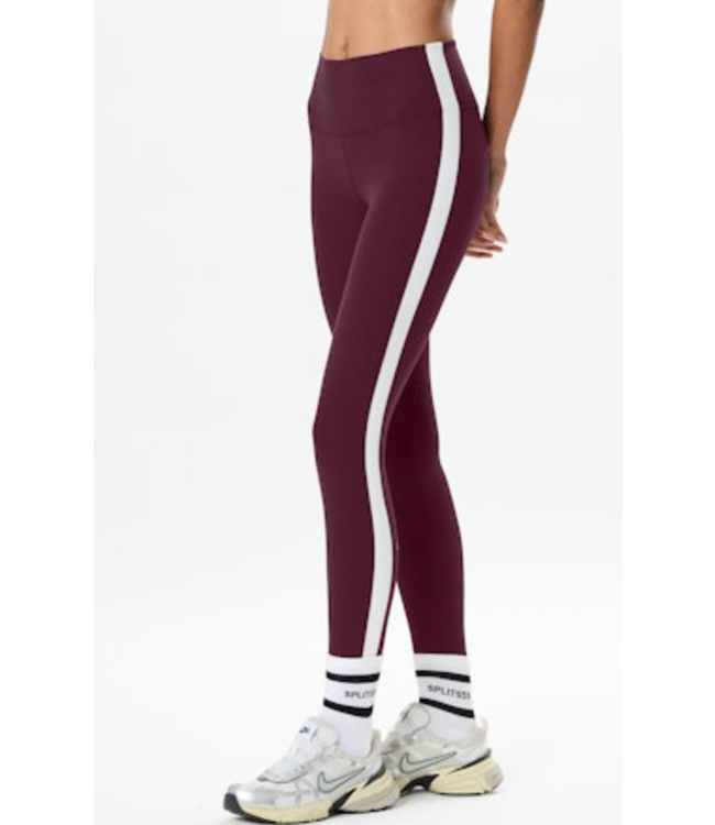 Clare High Waist Rigor 7/8- Dark Cherry/Creme