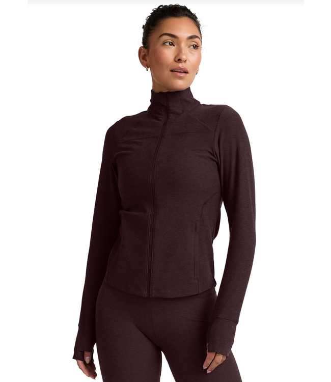 Spacedye Trails Active Jacket- Dark Chocolate Heather