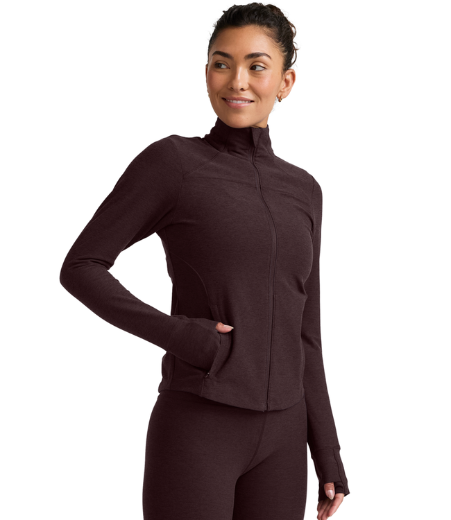 Spacedye Trails Active Jacket- Dark Chocolate Heather