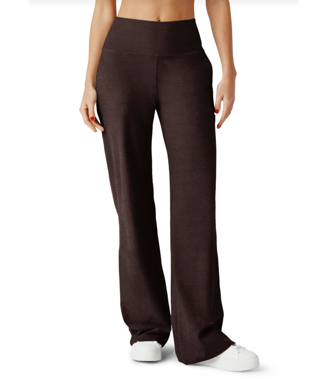Spacedye Laid Back Wide Leg Pant- Dark Chocolate Heather