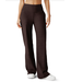 Spacedye Laid Back Wide Leg Pant- Dark Chocolate Heather