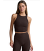 Spacedye Refocus Cropped Tank- Dark Chocolate Heather
