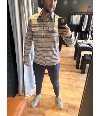 Faherty Brand Legend Sweater Shirt- Rock Coast Stripe