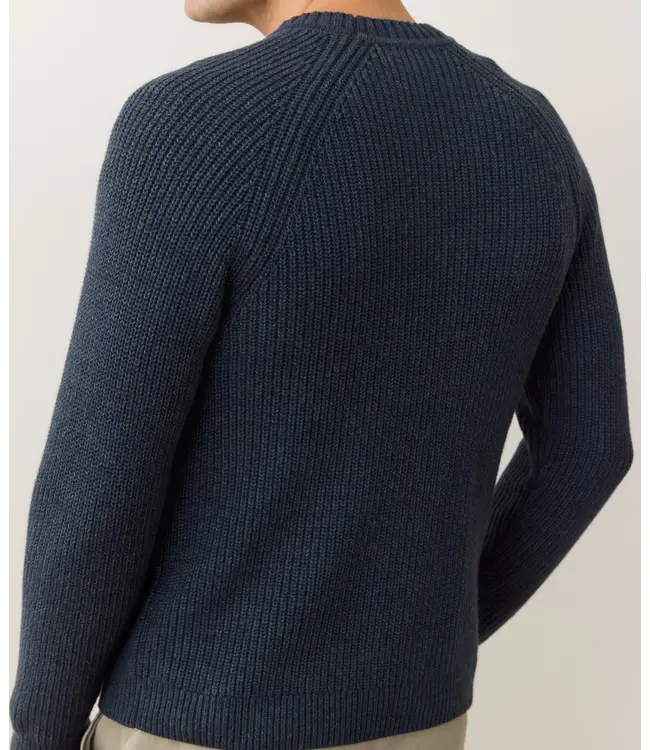 Inverness Crew Sweater- Navy/Green