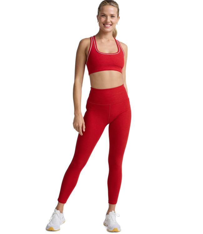 Spacedye Ready Midi Legging- Holly Red Heather