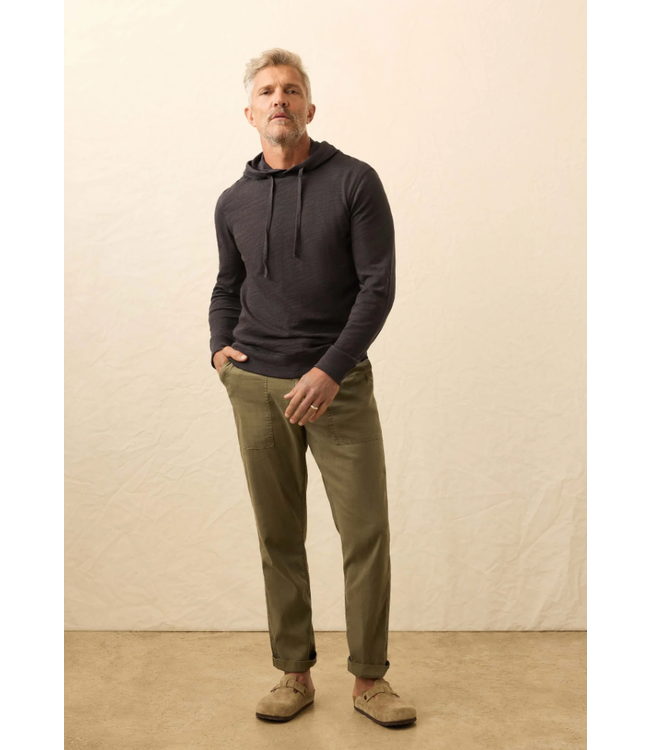 Sunwashed Slub Hoodie- Ridge Black