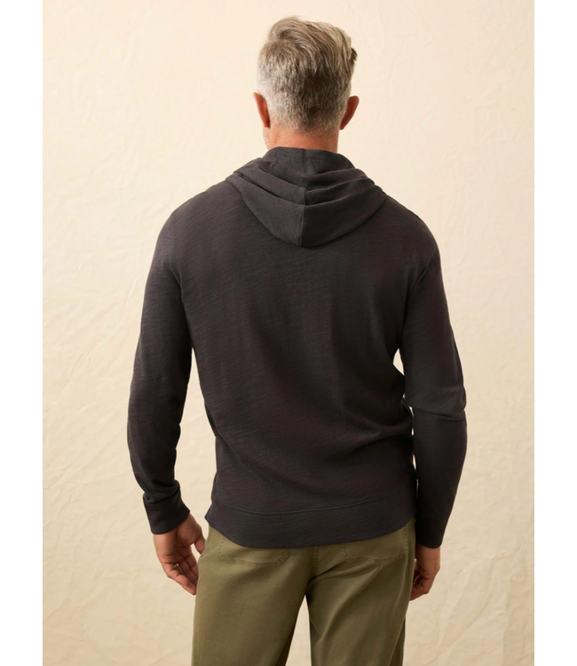 Sunwashed Slub Hoodie- Ridge Black
