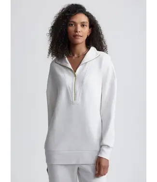 Varley Masie Longline Sweat- Ivory Marl