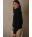 Maura Half Zip Rib Knit- Navy