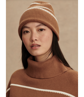 Varley Ronan Stitch Stripe Beanie- Golden Bronze