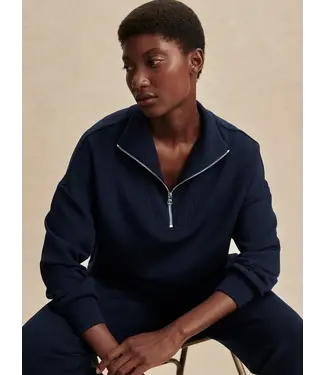 Varley Hawley Half Zip Sweat- Navy